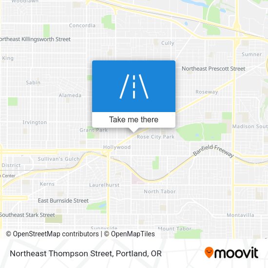 Mapa de Northeast Thompson Street