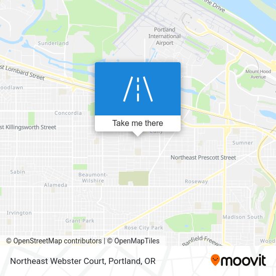 Northeast Webster Court map