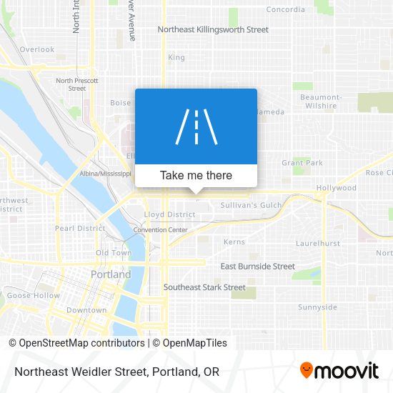 Northeast Weidler Street map