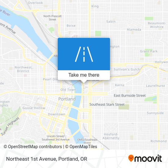 Northeast 1st Avenue map