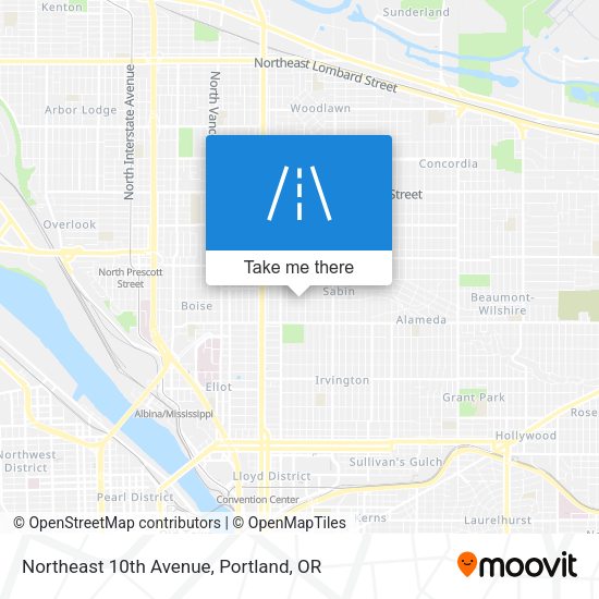 Northeast 10th Avenue map