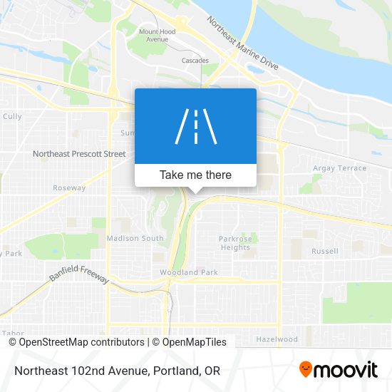 Mapa de Northeast 102nd Avenue