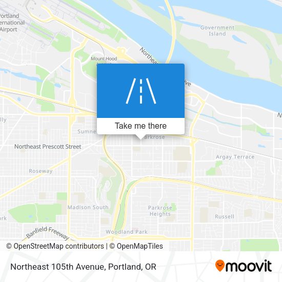 Mapa de Northeast 105th Avenue