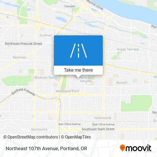 Mapa de Northeast 107th Avenue