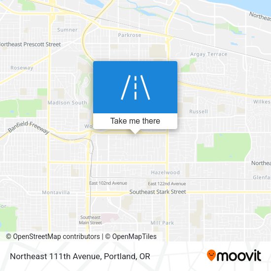 Mapa de Northeast 111th Avenue