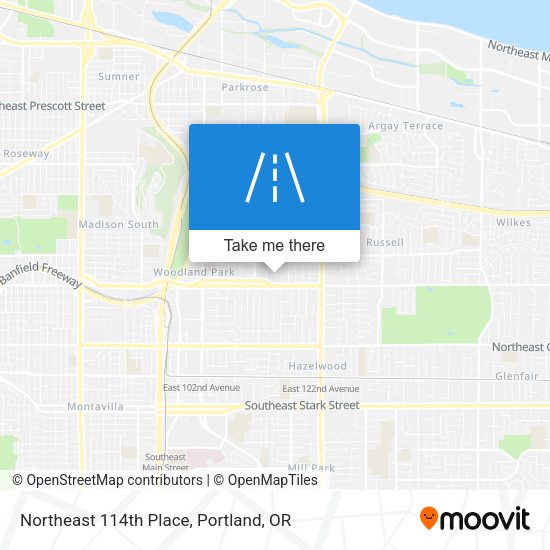 Northeast 114th Place map