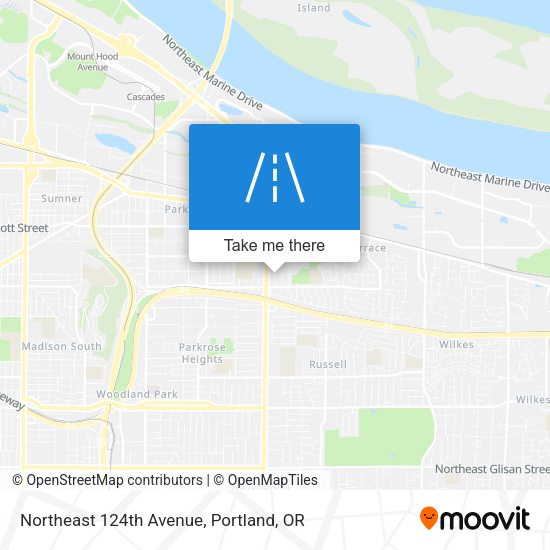 Mapa de Northeast 124th Avenue