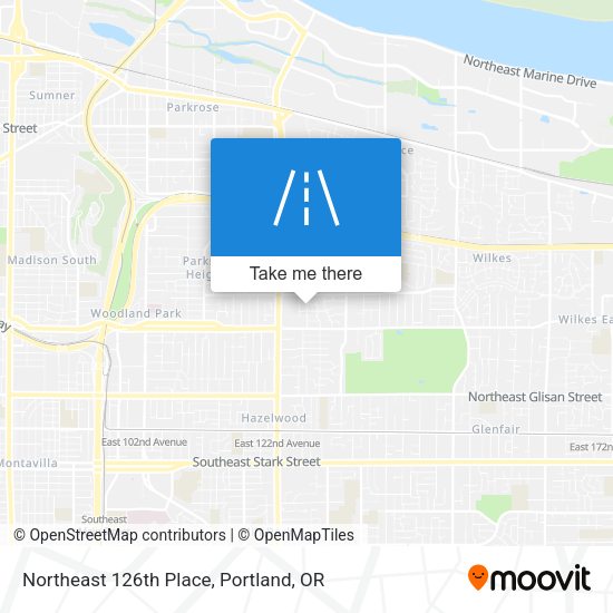 Northeast 126th Place map