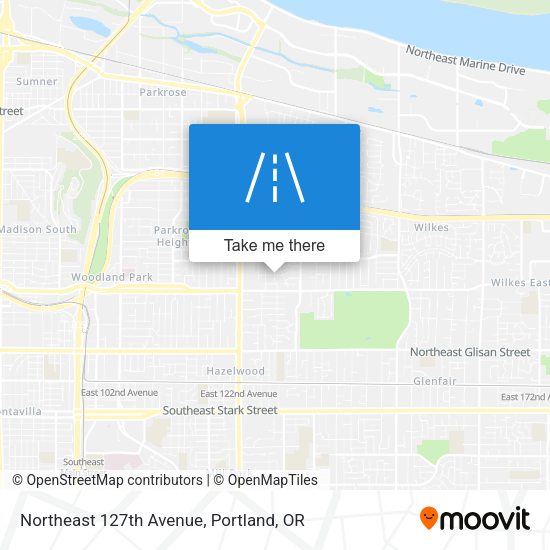 Northeast 127th Avenue map