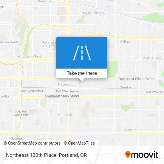 Northeast 130th Place map