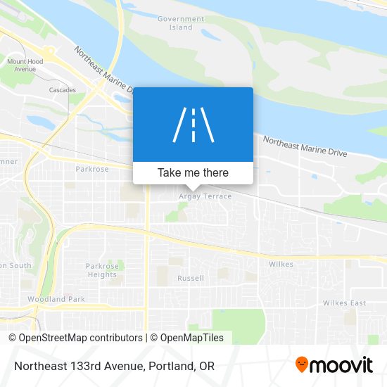 Northeast 133rd Avenue map