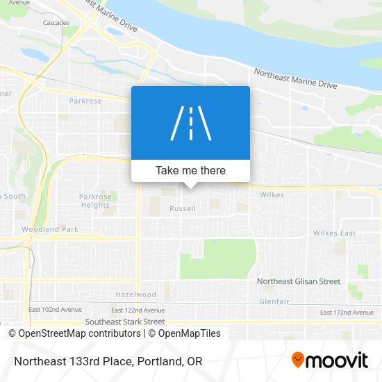Mapa de Northeast 133rd Place