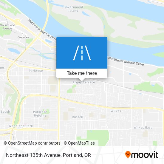 Mapa de Northeast 135th Avenue