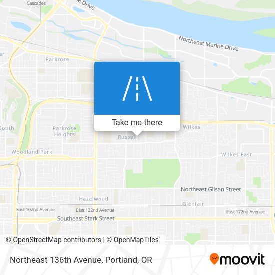 Northeast 136th Avenue map