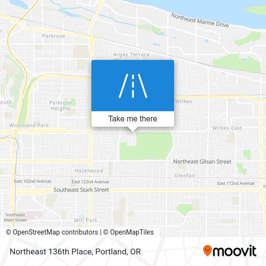 Northeast 136th Place map