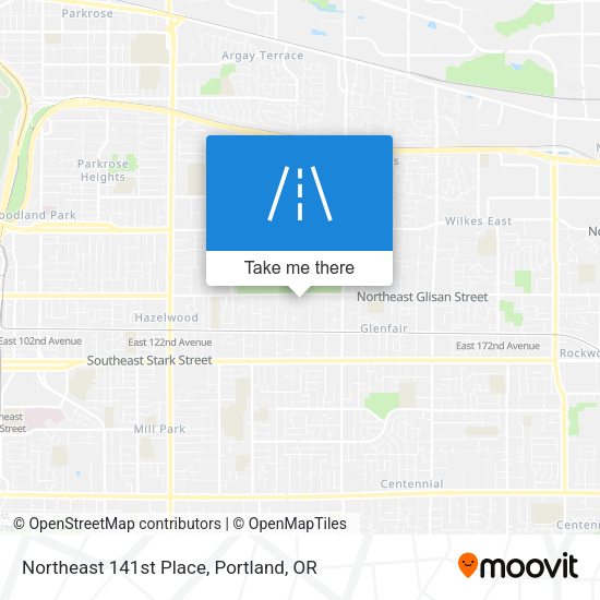Northeast 141st Place map