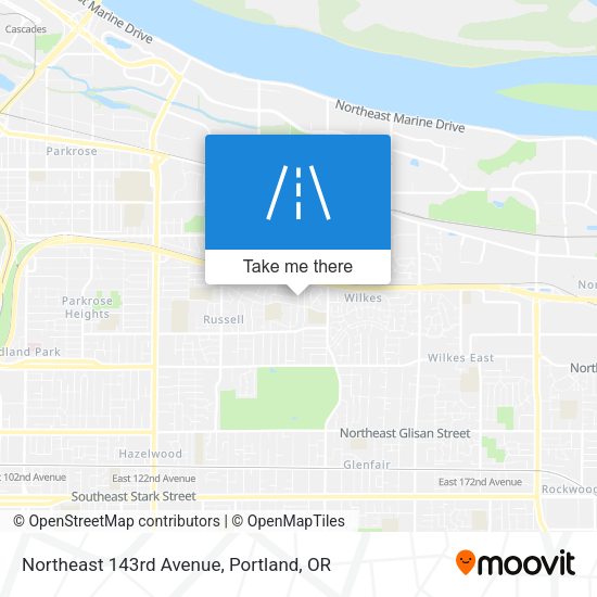 Mapa de Northeast 143rd Avenue