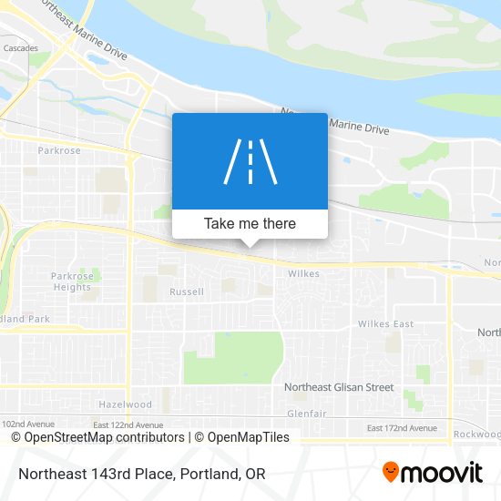 Mapa de Northeast 143rd Place