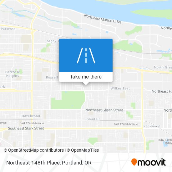 Northeast 148th Place map