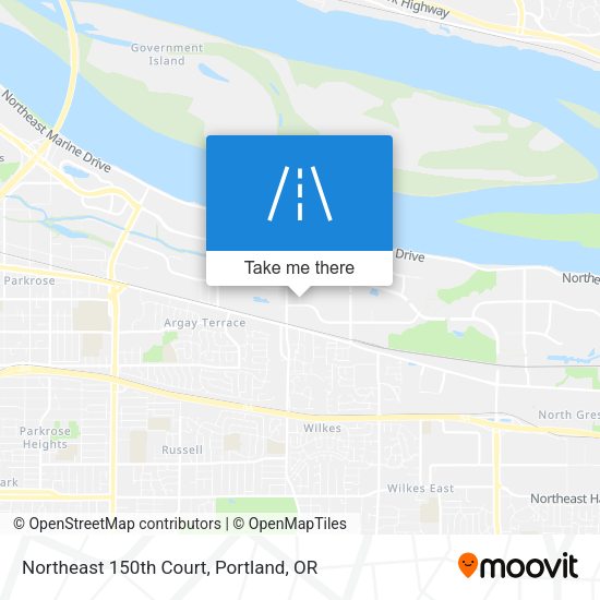 Northeast 150th Court map