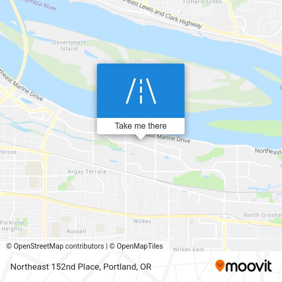 Mapa de Northeast 152nd Place