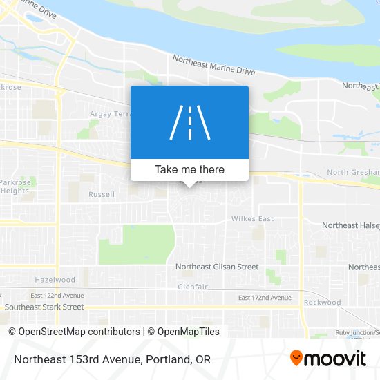 Northeast 153rd Avenue map