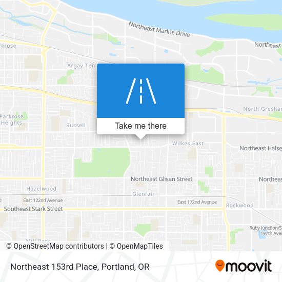 Mapa de Northeast 153rd Place