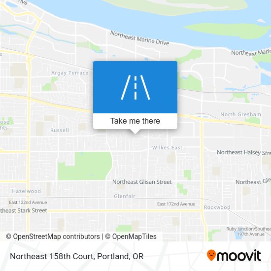 Northeast 158th Court map