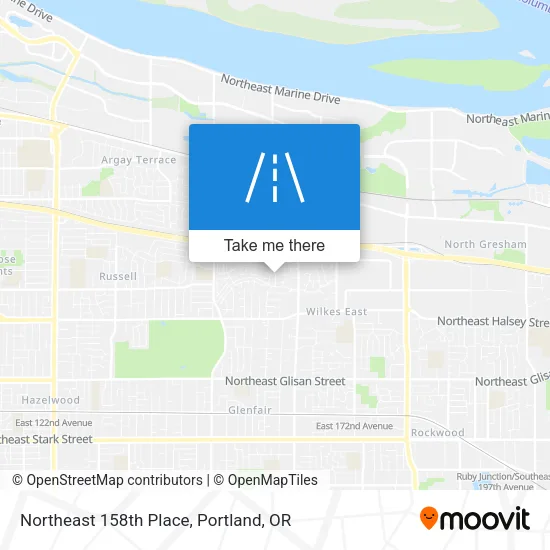 Northeast 158th Place map