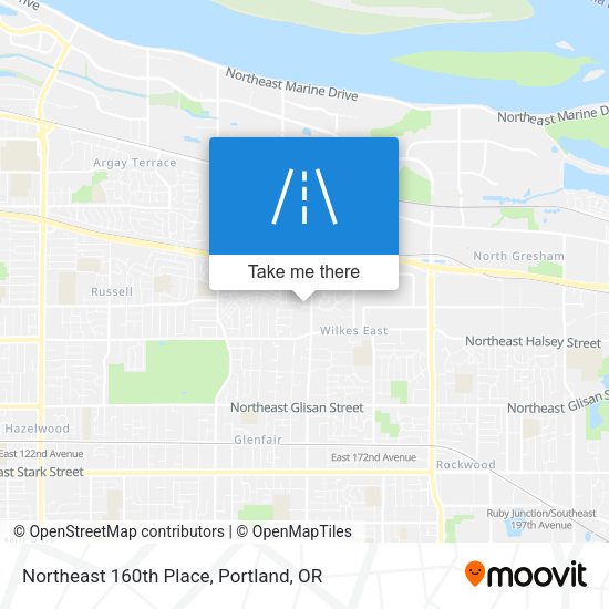 Mapa de Northeast 160th Place