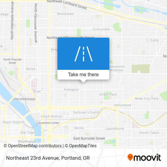 Northeast 23rd Avenue map