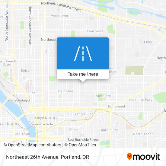 Northeast 26th Avenue map