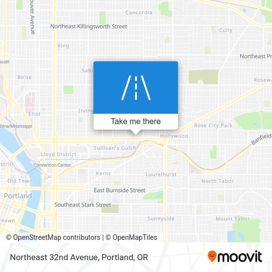Northeast 32nd Avenue map