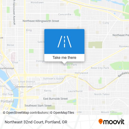 Northeast 32nd Court map