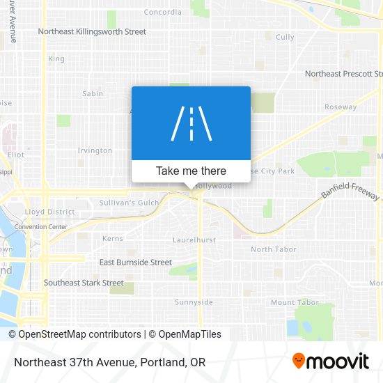 Northeast 37th Avenue map