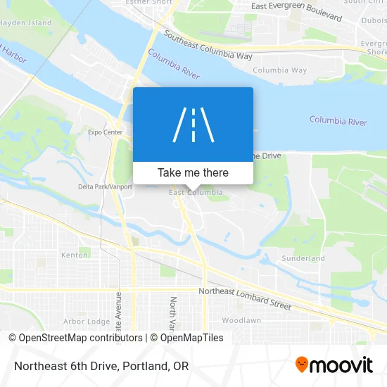 Northeast 6th Drive map