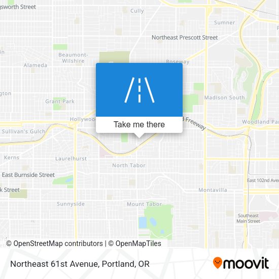 Northeast 61st Avenue map