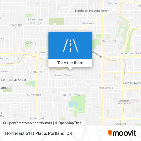 Northeast 61st Place map
