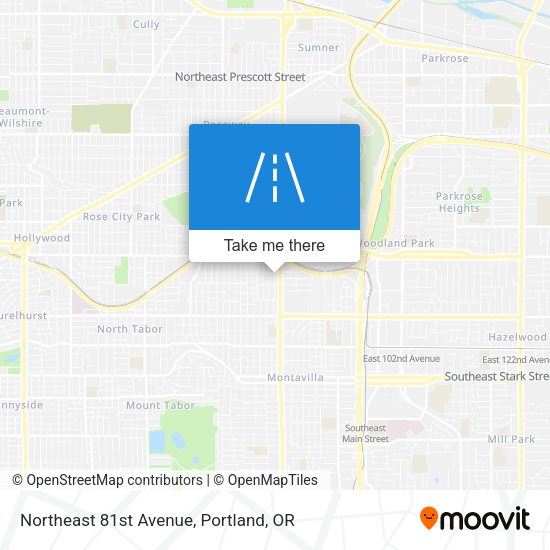 Mapa de Northeast 81st Avenue