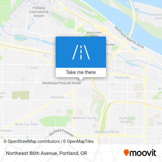 Northeast 86th Avenue map