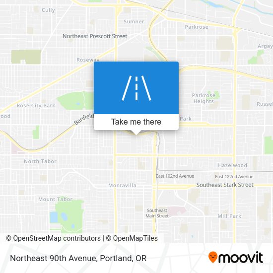 Northeast 90th Avenue map
