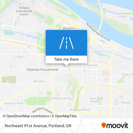 Northeast 91st Avenue map