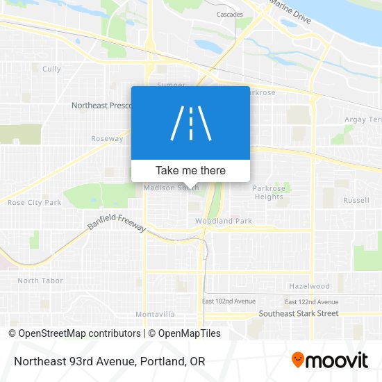 Mapa de Northeast 93rd Avenue