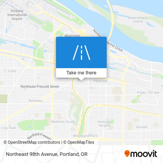 Northeast 98th Avenue map
