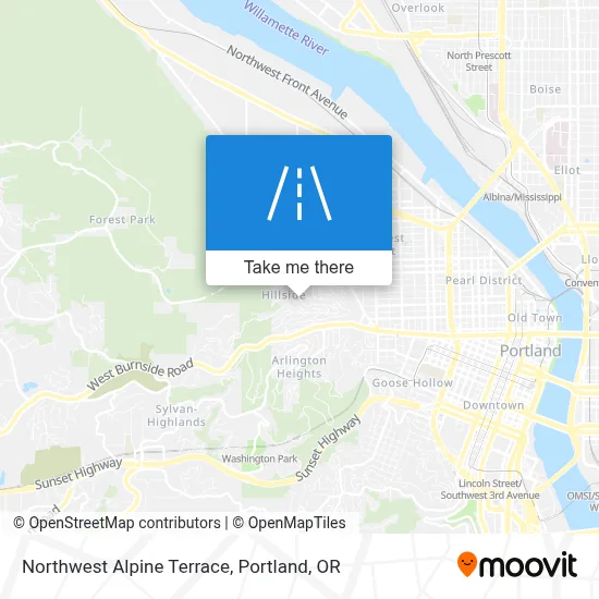 Northwest Alpine Terrace map