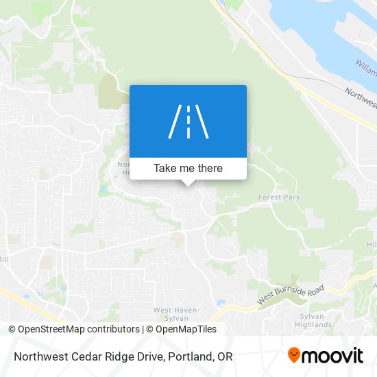 Northwest Cedar Ridge Drive map