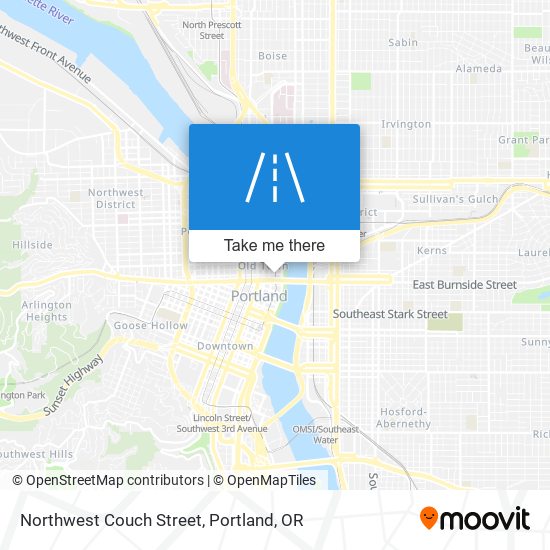 Northwest Couch Street map