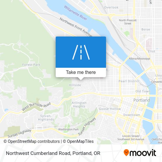Northwest Cumberland Road map