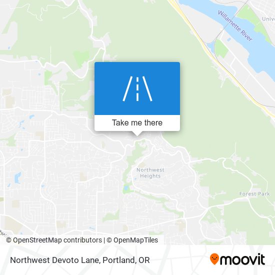 Northwest Devoto Lane map