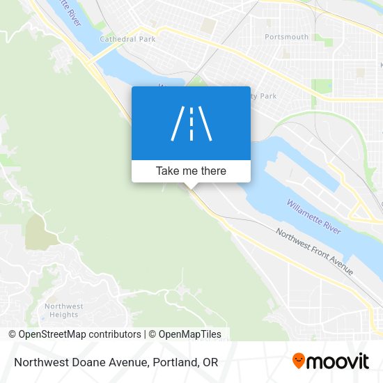 Northwest Doane Avenue map